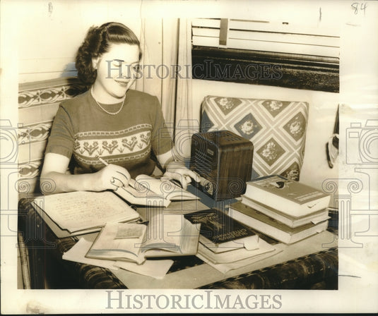 1950 Press Photo Diana Dunn, teacher at Francis T. Nicholls High School