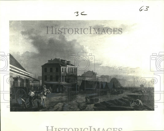 1973 Press Photo "The Red Store" by Louis-Dominique Grandjean Deville.- Historic Images