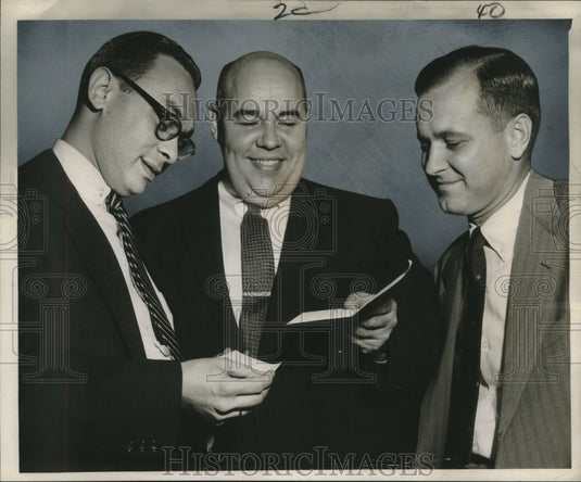 1955 Press Photo Doctors S.B Stern, Joseph A. Diaz and Leon D. Bultman