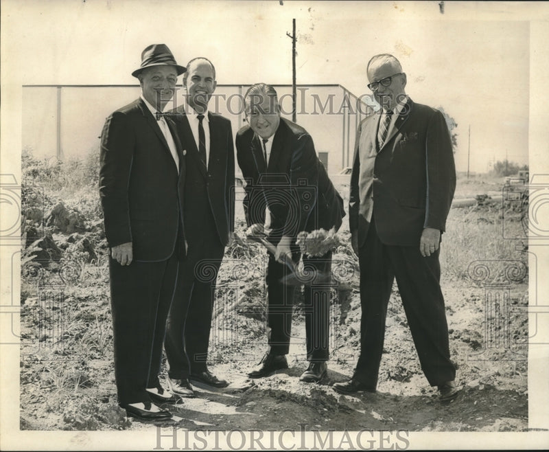 Load image into Gallery viewer, 1967 Press Photo Delegates at groundbreaking ceremonies for Geo Hormel plant
