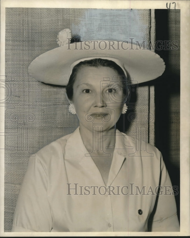 1959 Press Photo Mrs. Frank Dollear Re-elected President Lake Vista Women&#39;s Club- Historic Images