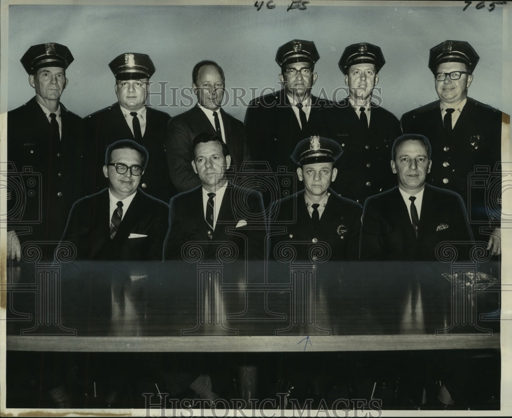 1967 Press Photo Thomas Drake and fellow New Orleans police officers, promoted  - Historic Images