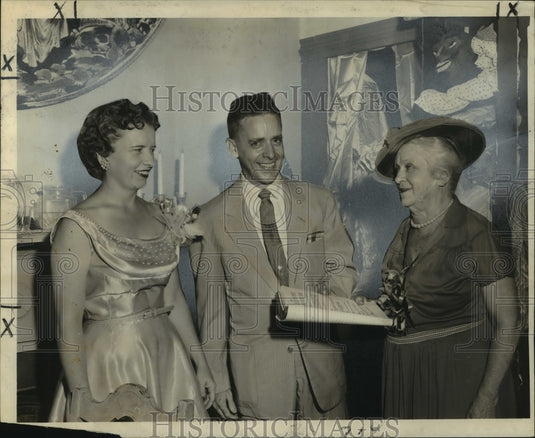 1955 Press Photo Eldon Durand, company at N.O.Community Theater's season opening