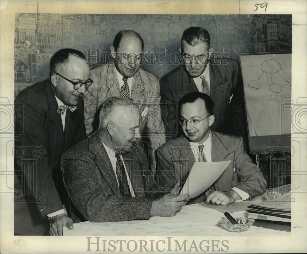1953 Press Photo E.H.Dieth &amp; fellow Men&#39;s Club of Presbyterian Churches members