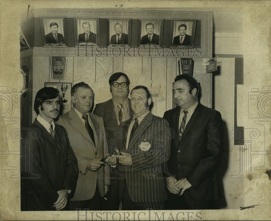 1972 Press Photo Duke Dugas & Young Men's Business Club of Westwego co-officers- Historic Images