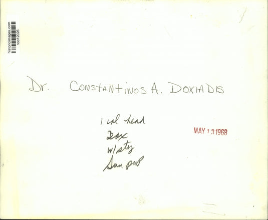 1968 Press Photo Doctor Constantinos A. Doxiadis - noo12026