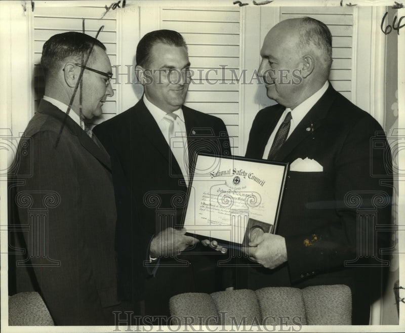 Load image into Gallery viewer, 1961 Press Photo John Dickmann Gets National Safety Council's President Award
