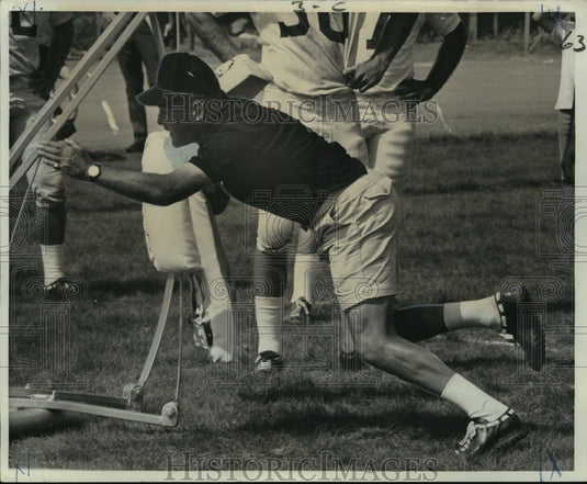 1967 Press Photo Chief Offensive Coach George Dickson of the New Orleans Saints- Historic Images
