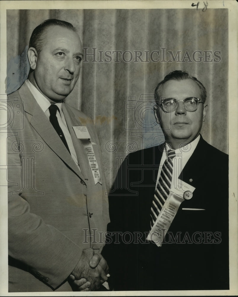 1957 Press Photo Assoc.of Internal Revenue Employees' John Bowden, Owden T.Dumas