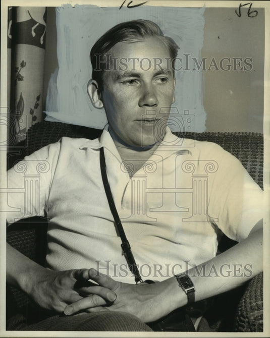 1960 Press Photo Lars Dufholm, traveling Finnish politician & political analyst- Historic Images