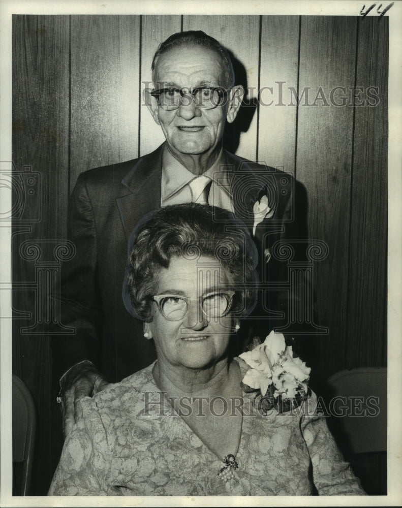 1970 Press Photo Mr and Mrs. John J. Dufrene celebrate 50th wedding anniversary- Historic Images