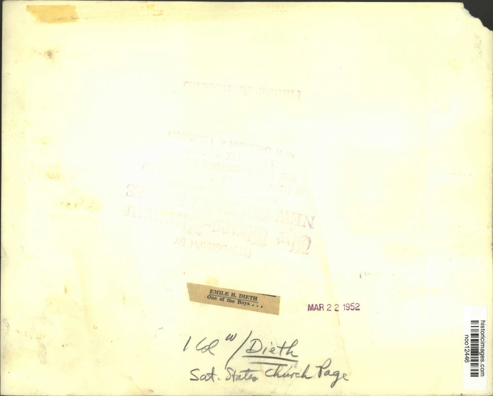 1952 Press Photo Emile H. Dieth - noo12446