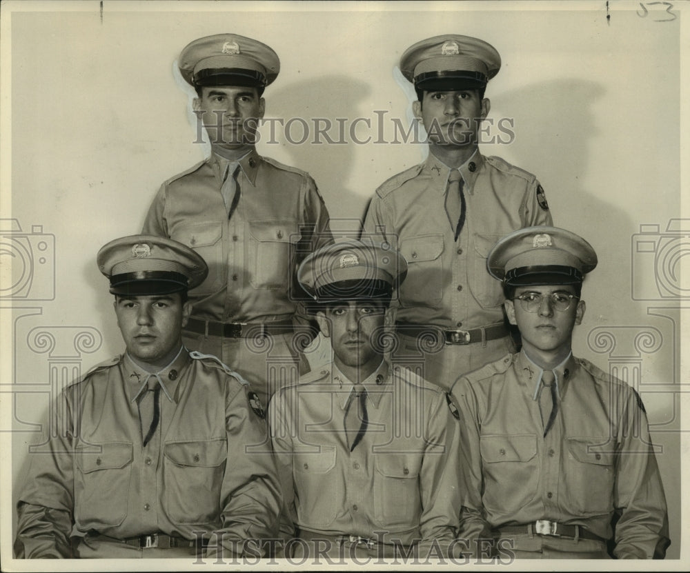 1950 Press Photo Group officers of the ROTC Unit in Louisiana - noo12530