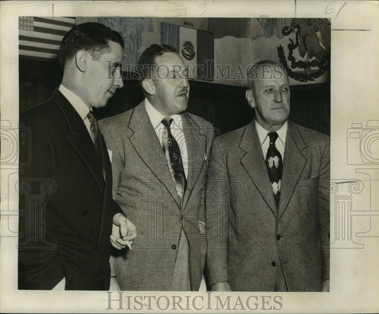1950 Press Photo Ray Rich. Henry Dupre & Harold Wheelahan honored at luncheon