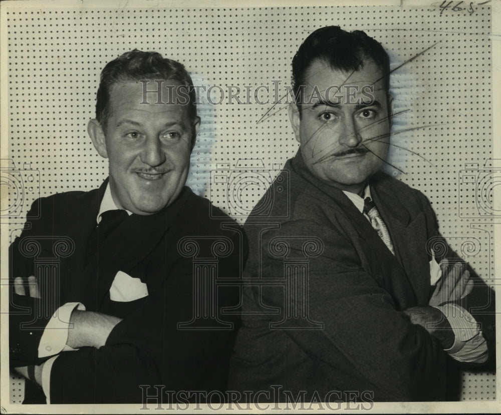 1950 Press Photo Henry Dupre &amp; Edward Hoerner at annual police benefit show