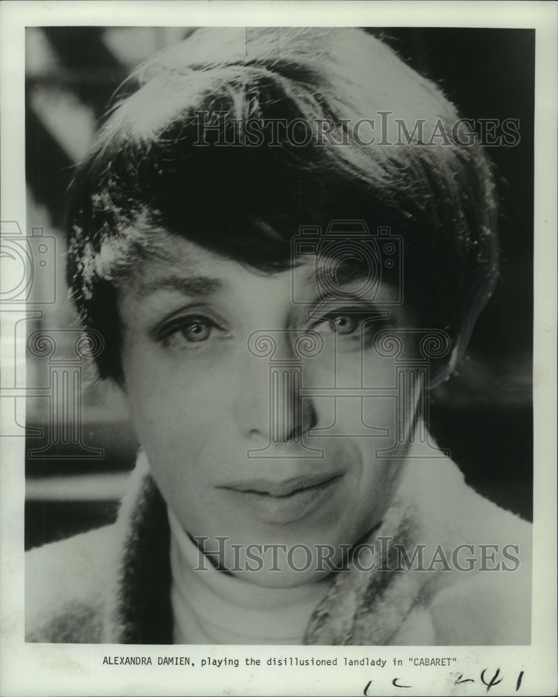 1970 Press Photo Alexandira Damien plays the disillusioned landlady in "Cabaret"