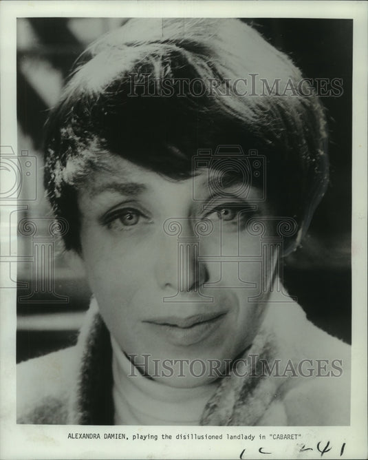 1970 Press Photo Alexandira Damien plays the disillusioned landlady in "Cabaret"