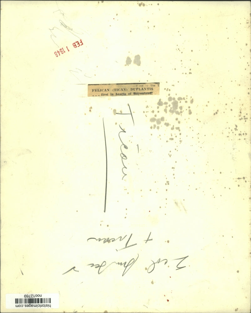 1948 Press Photo Felican (Tican) Duplantis - noo12769