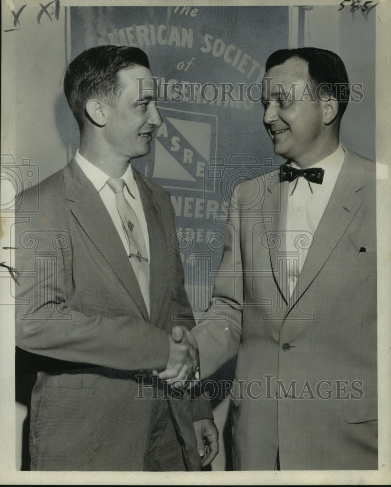 1956 Press Photo F. A. Dupre, chair American Society of Refrigerating Engineers