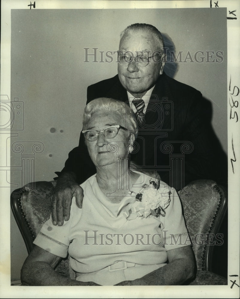 1974 Press Photo Mr. &amp; Mrs. David Durkes celebrate 50th wedding anniversary- Historic Images