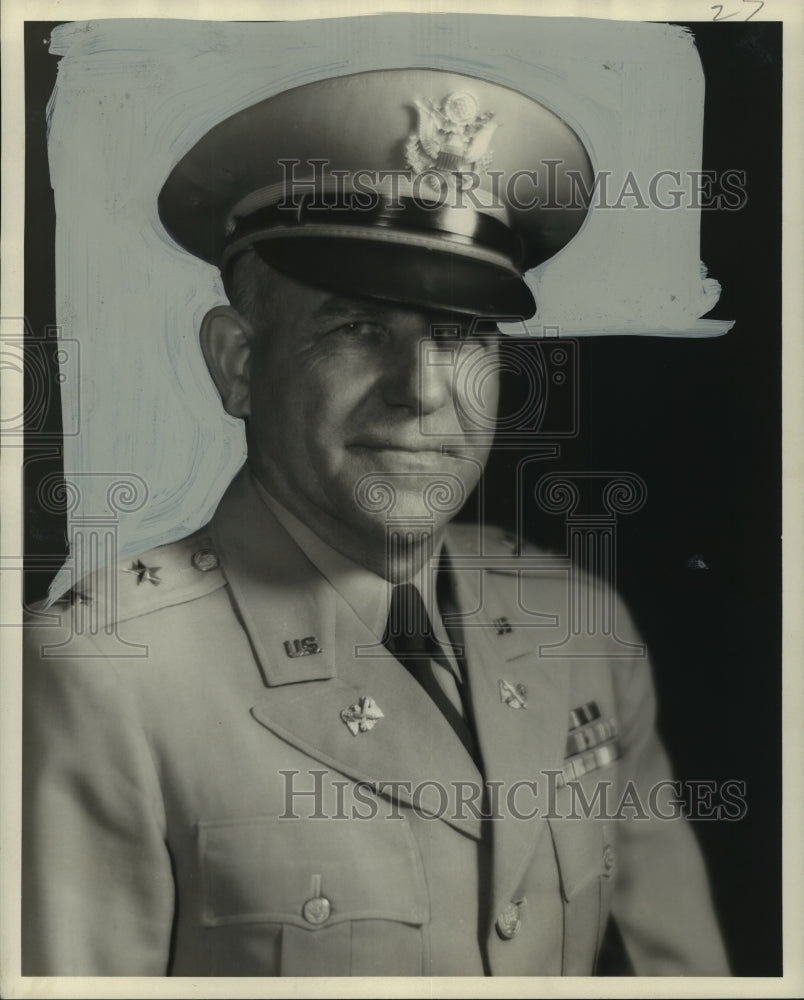 1955 Press Photo National Guard, Man in Military Dress Uniform - noo13027