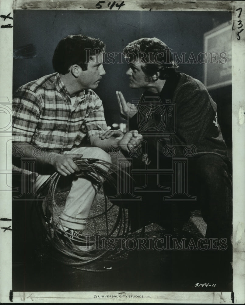 1978 Press Photo Richard Dreyfuss, Bo Hopkins co-star in "American Graffiti"- Historic Images
