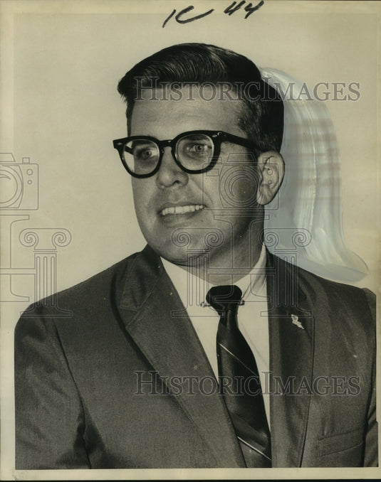 1968 Press Photo Lee M. Faucette Jr., Outstanding Young Educator for Louisiana- Historic Images