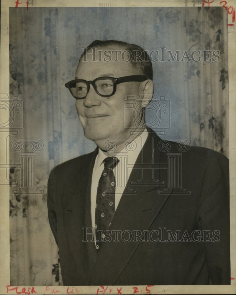Load image into Gallery viewer, 1959 Press Photo Earl Eisenhower, President Eisenhower's brother in New Orleans
