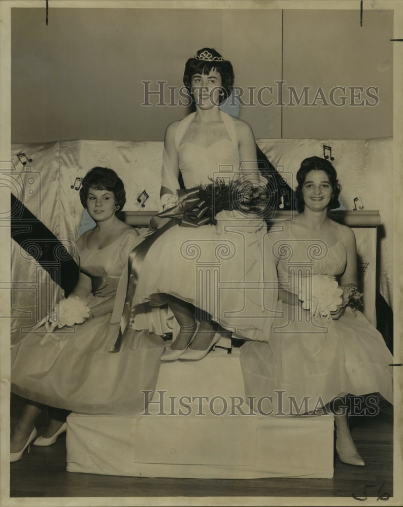 1961 Press Photo Miss Southern Baptist Hospital Queen and Maids, New Orleans