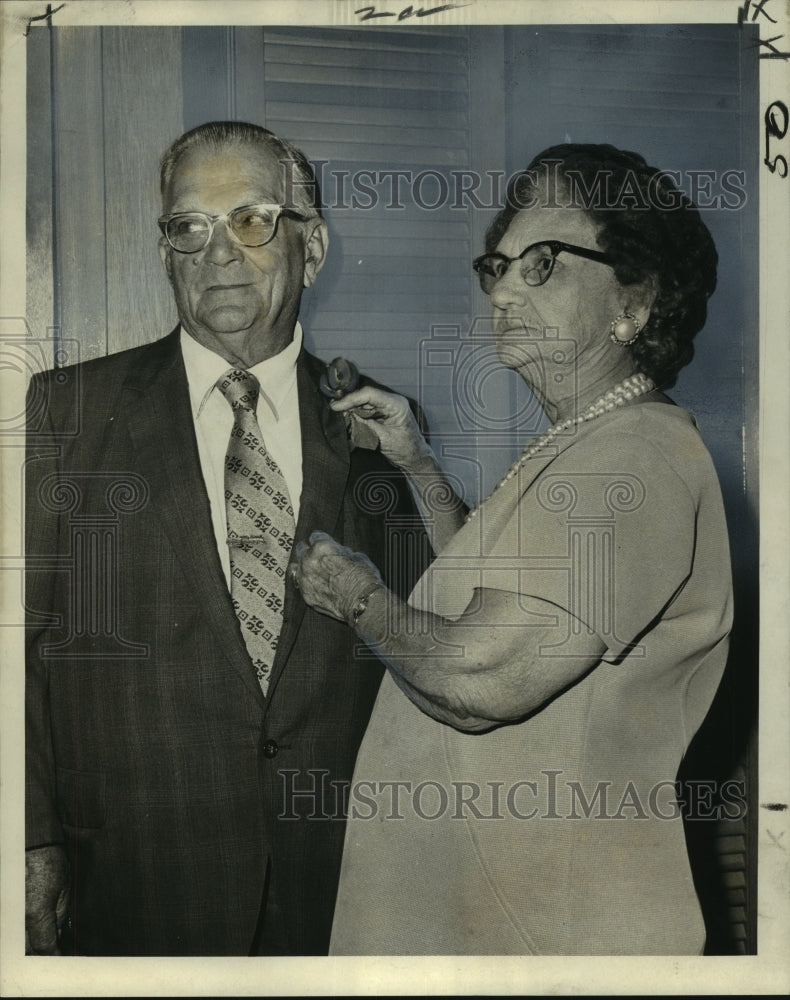 1972 Press Photo Mr &amp; Mrs Joseph Estopinal Celebrate 60th Wedding Anniversary- Historic Images