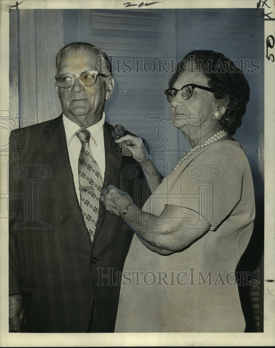 1972 Press Photo Mr & Mrs Joseph Estopinal Celebrate 60th Wedding Anniversary- Historic Images