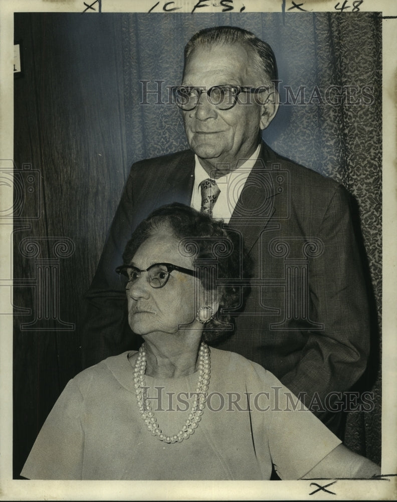 1972 Press Photo Mr and Mrs Joseph Estopinal Celebrate 60th Wedding Anniversary