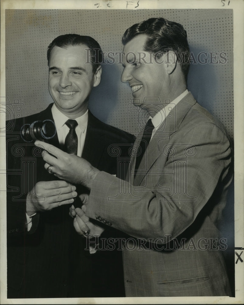 1956 Press Photo Radio-Television &amp; Appliance Association President Installed