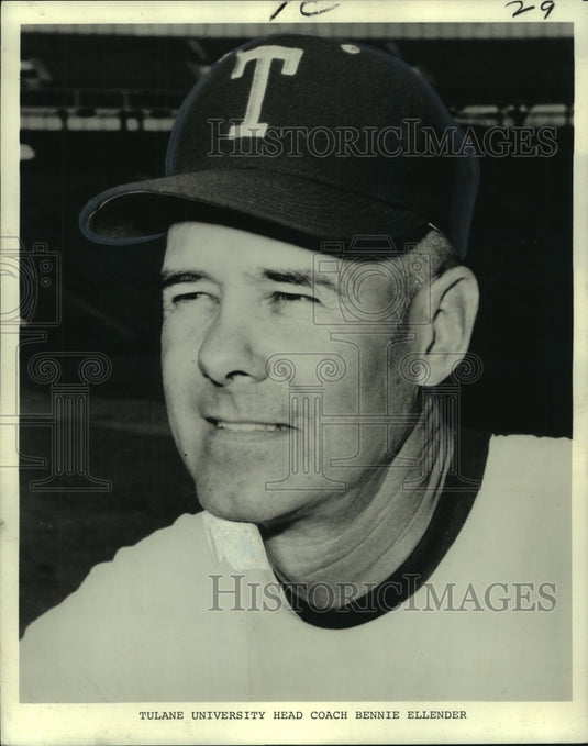 1974 Press Photo Tulane University Head Coach Bennie Ellender - noo13757
