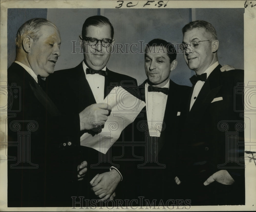 1956 Press Photo New Orleans Israel Supporters with Israeli Ambassador