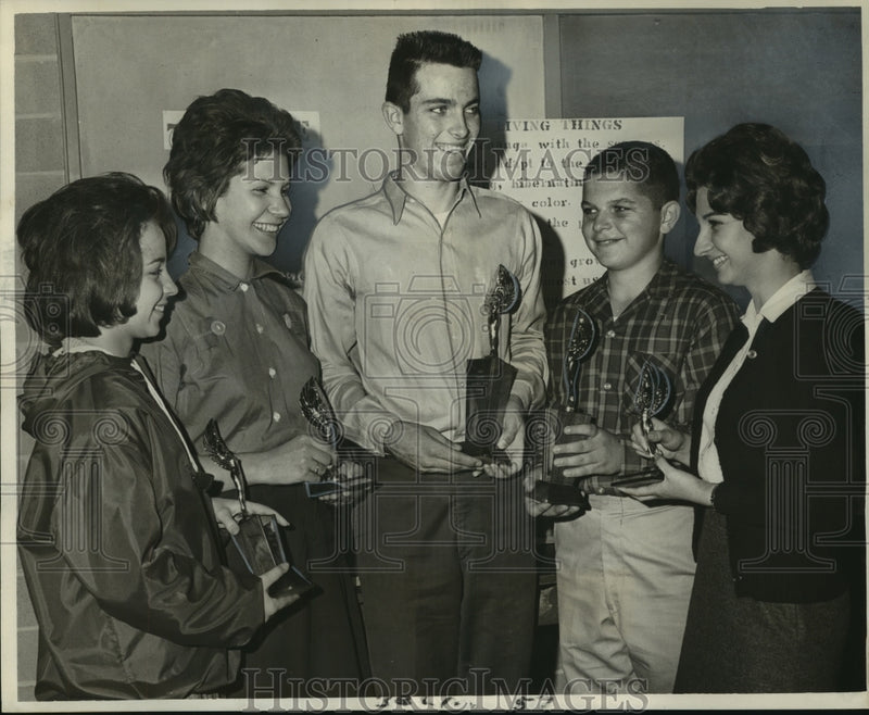 Load image into Gallery viewer, 1964 Press Photo Winners in the Second Annual Edgard High School Science Fair
