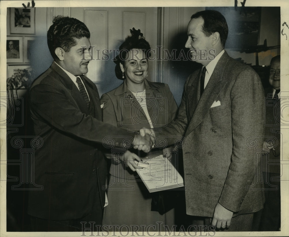 1948 Press Photo Mexican Rotary Club President and Wife Visit New Orleans