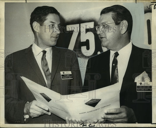 1968 Press Photo Kick-off of fund drive, Junior Achievement, Greater New Orleans