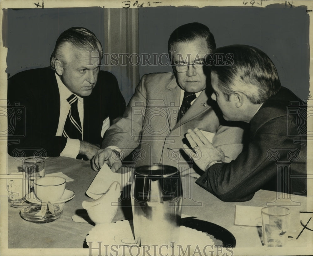 1973 Press Photo Governors of Oklahoma, Texas, Louisiana at Energy crisis meet
