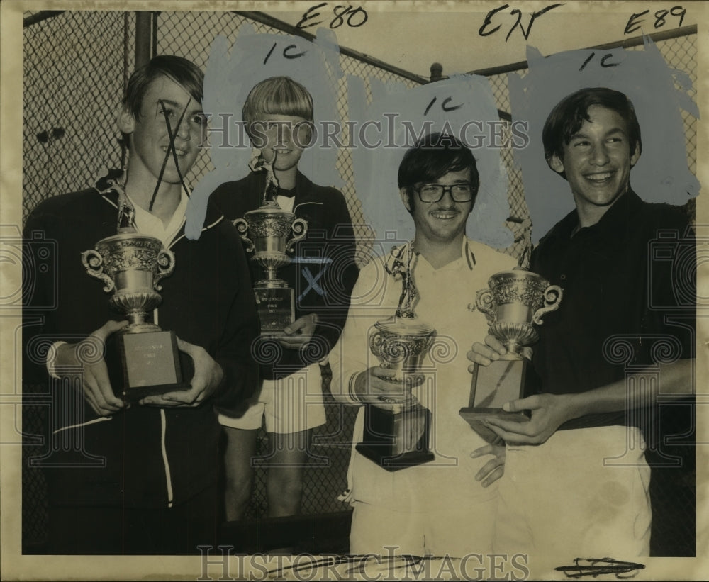 1972 Press Photo Greg Eisenbrand, Sugar Bowl junior tennis fellow winners- Historic Images