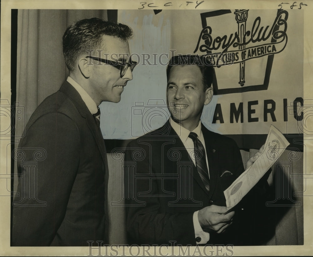 1965 Press Photo Boys&#39; Club, New Orleans - Lawrence Higgins, Herbert Engelhardt