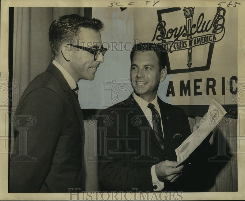 Load image into Gallery viewer, 1965 Press Photo Boys' Club, New Orleans - Lawrence Higgins, Herbert Engelhardt
