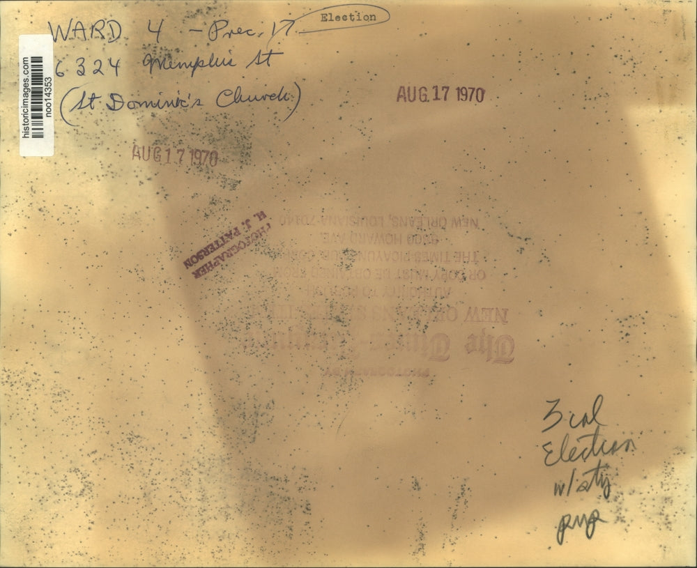1970 Press Photo Polling Place Ward 4- Precinct 17 6324 Memphis Street