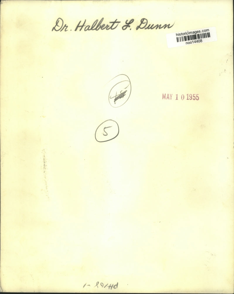 1955 Press Photo Dr. Halbert L. Dunn - noo14408