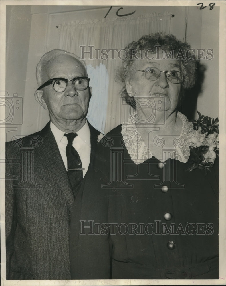 Load image into Gallery viewer, 1966 Press Photo Mr. &amp; Mrs. Jules C. Delaune Celebrate 65th Anniversary

