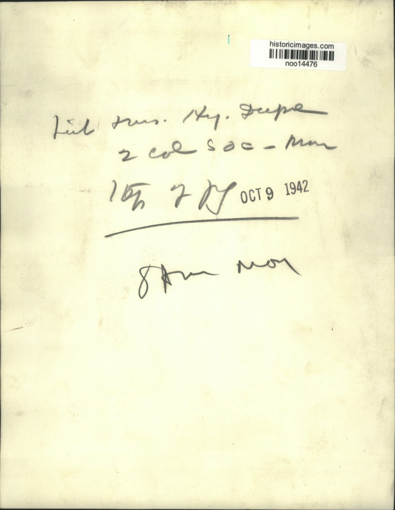 1942 Press Photo Lieutenant Dupre and Bride - noo14476