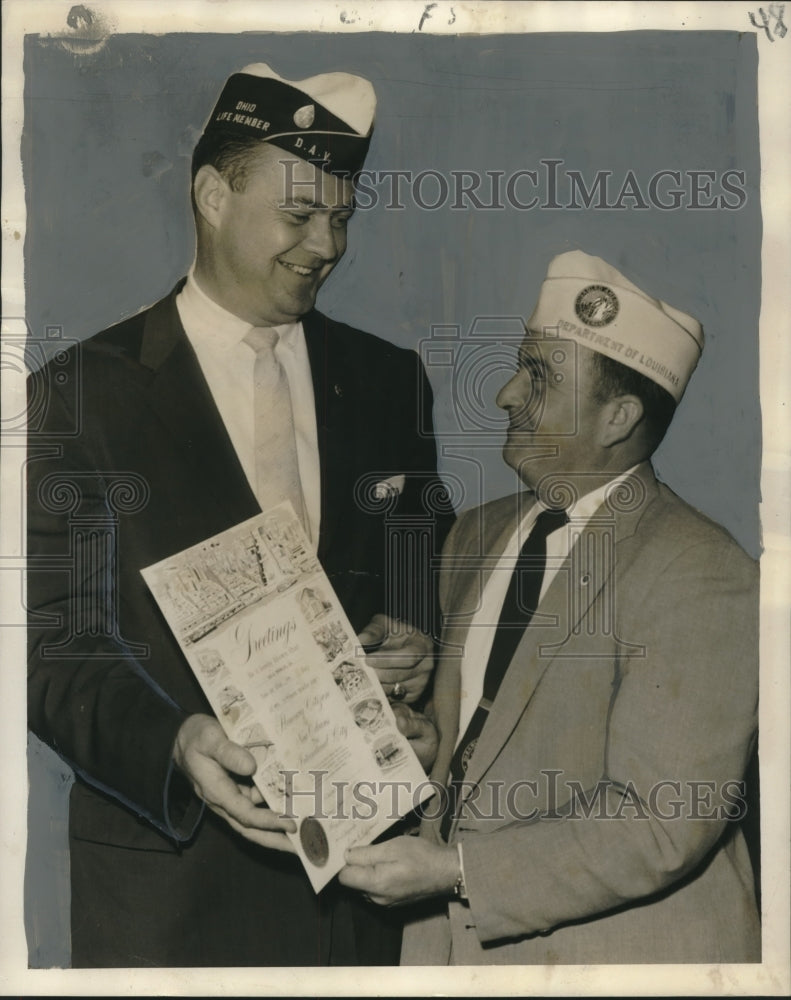 1958 Press Photo Louisiana, National Disabled American Veterans Commanders