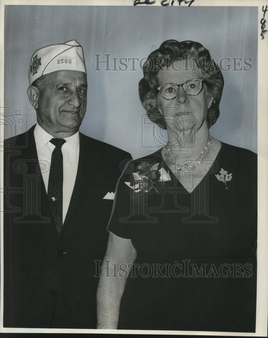 1966 Press Photo Frank Falati and Mrs. Flossie Scheurmann of VFW Orleans Post