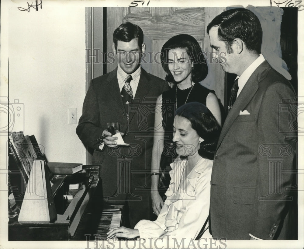 1973 Press Photo Mr. &amp; Mrs. David Farnsworth, Mr. &amp; Mrs. Patrick Kelleher- Historic Images