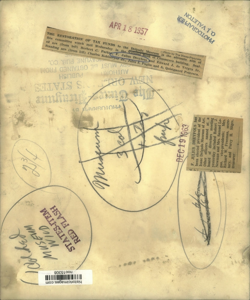 1957 Press Photo Isaac Delgado Museum of Art officers - noo15308